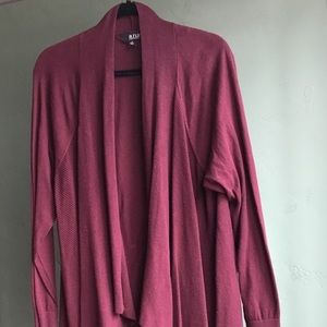 Maroon Shawl Collar Cardigan